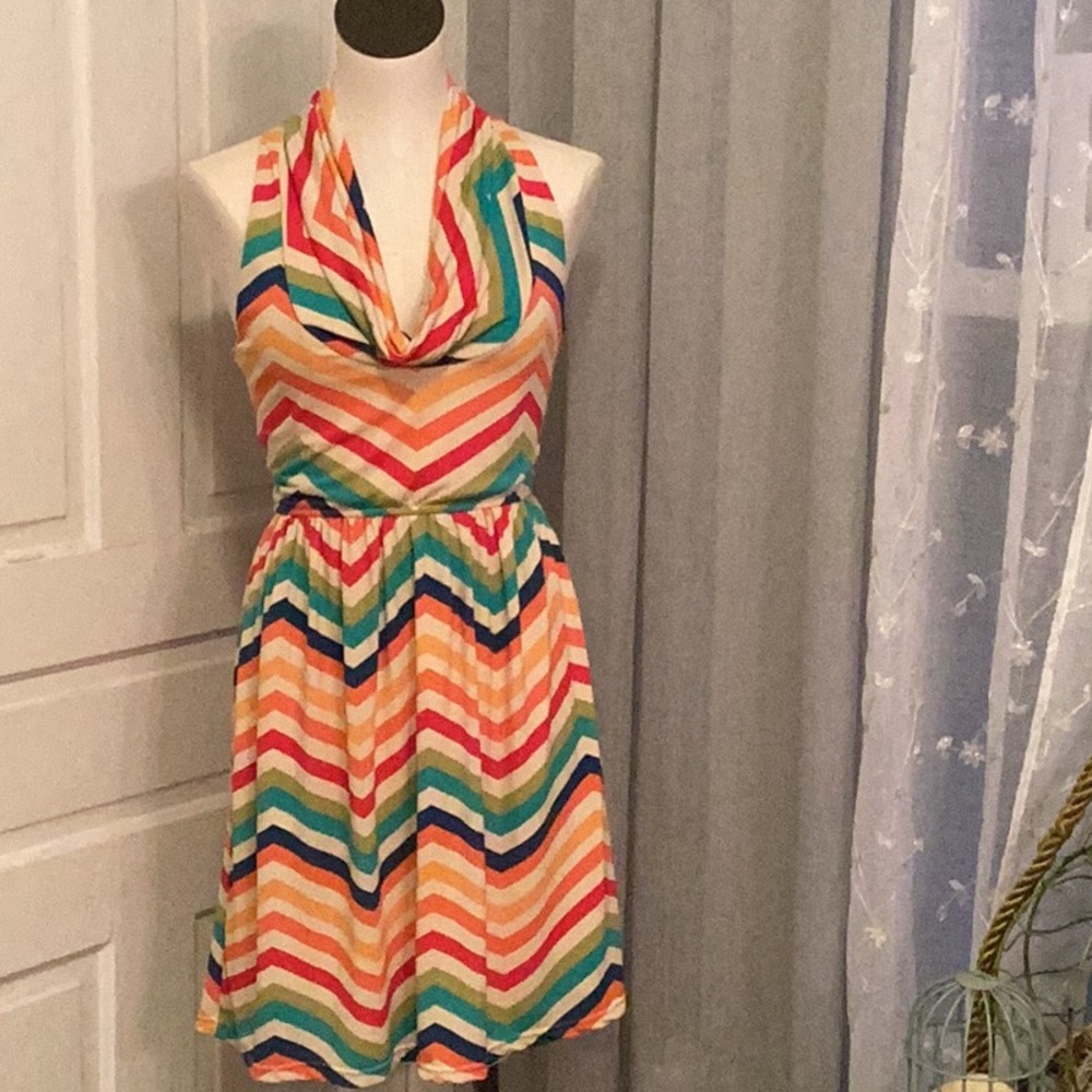 Multicolored Chevron ‘Judith March’ Dress- Size XS/small